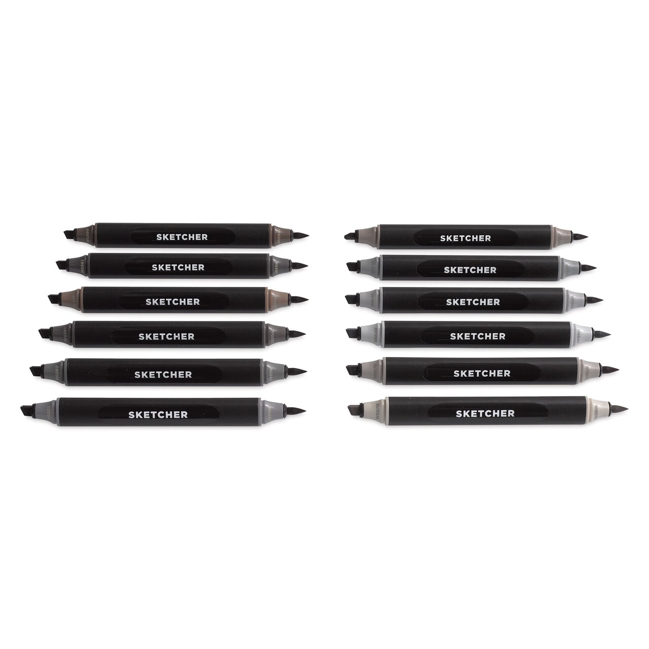 Molotow Sketcher Twin Graphic Markers - Grey Kit 1, Set of 12